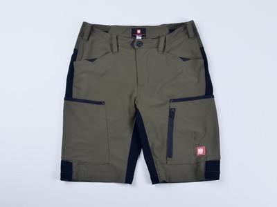 Women's Engelbert Strauss Vision Neo Green Olive Work Nylon Shorts Size 34/2/6
