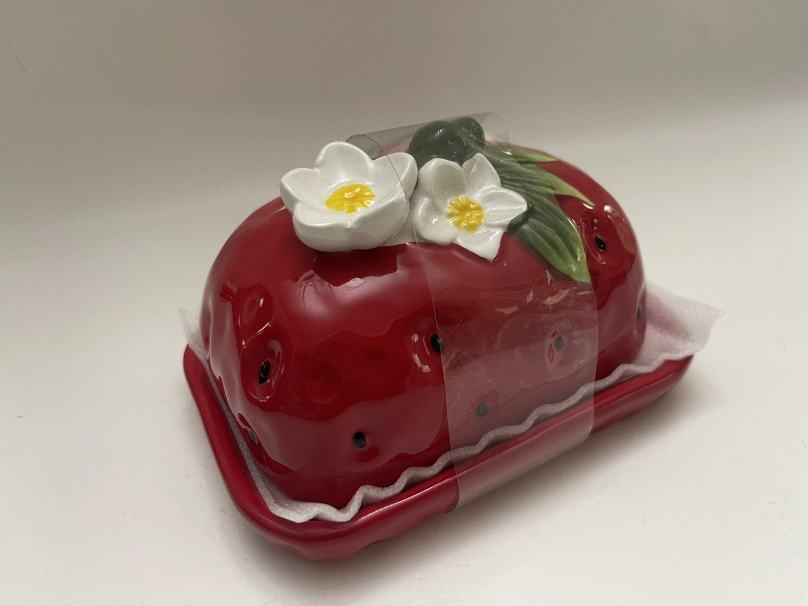 The Strawberry Collection By CornerRuby Butter Dish Hand wash Only
