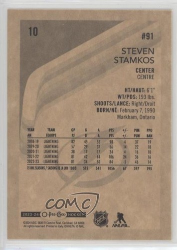 2023-24 O-Pee-Chee Retro Steven Stamkos #10 14dn - Foto 2 di 3