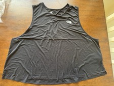 The North Face Relaxed Fit Tank Top Women 3X Color Black Cross Back Flash Dry