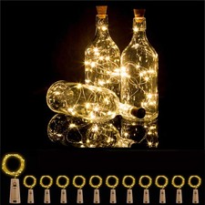Bottle Lights 12 Pack 20 LEDs Cork Lights for Wine Bottles Battery Included ...