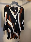 ESTATE #23W - Womens Clothes - Chicos Shirt Womens Size 0 Black White