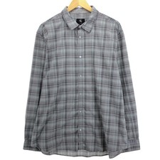 Used Calvin Klein long-sleeved cotton check shirt size XL men's