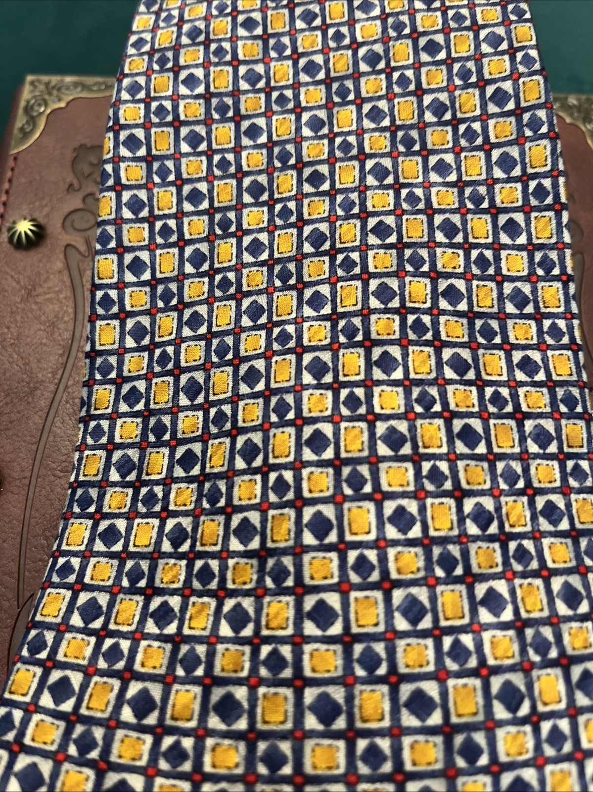 Robert Talbott Vintage Geometric Multicolored Sil… - image 3