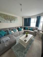 Grey Corner Sofa L Shape with Power Recliner Living Room Furniture