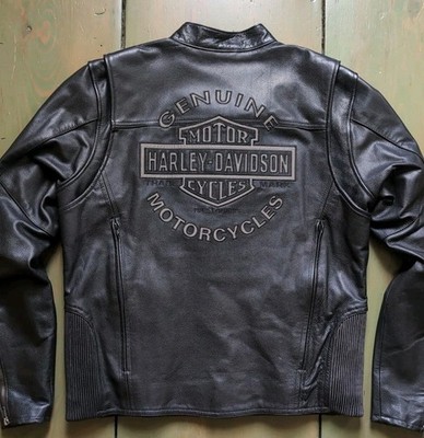 Harley Davidson MED Men ROAD WARRIOR Reflective Leather Motorcycle