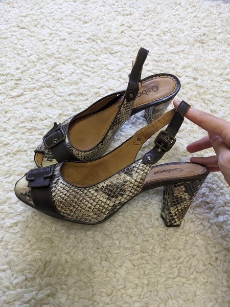 Women Gabor Heels Brown 38 #7SVK