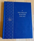 Whitman Classic Blue Bookshelf Album Franklin Halves 1948-1963: Empty, No Coins
