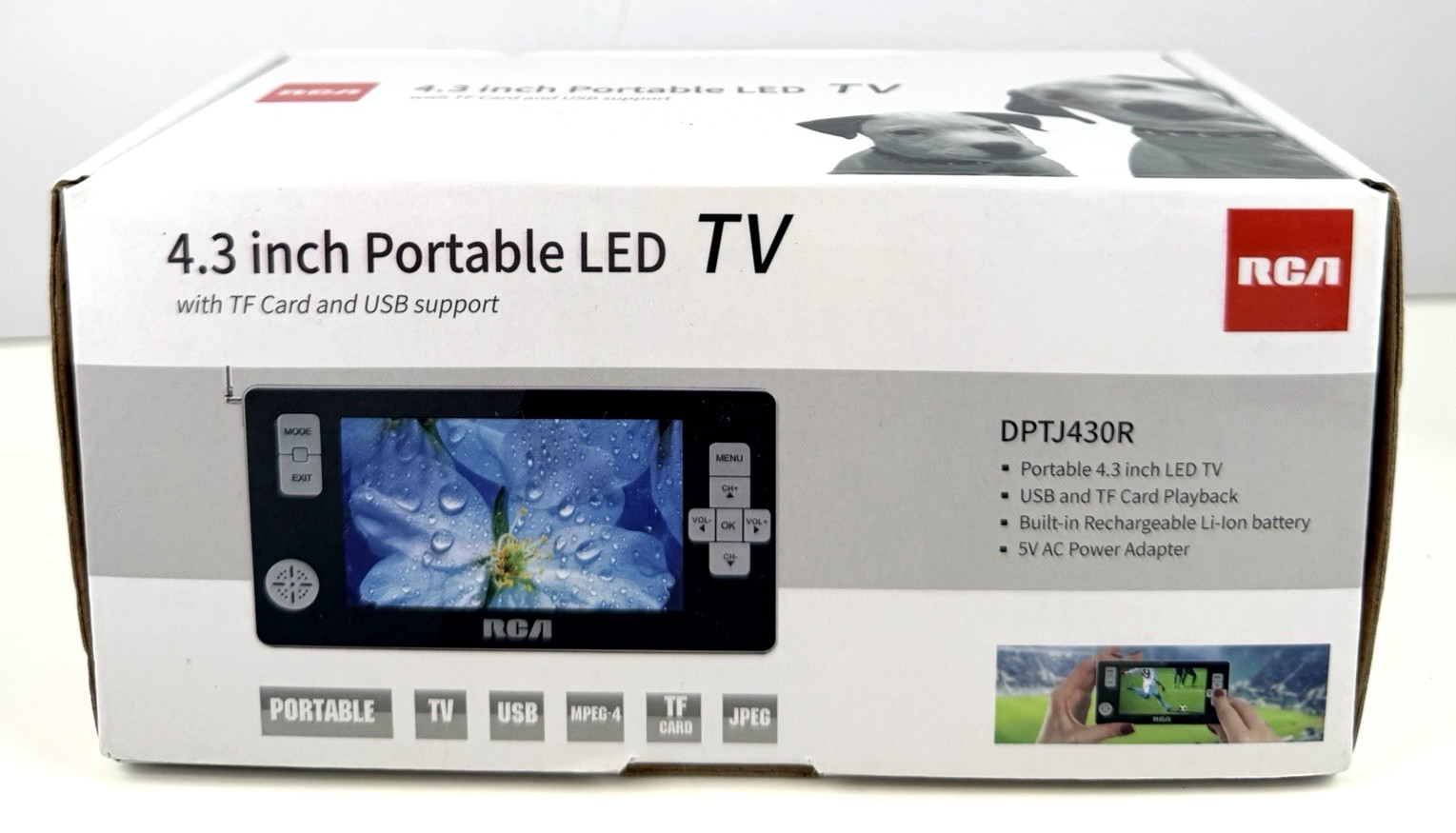 RCA DPTJ430R DTV Portable 4.3" LED Digital Handheld Color TV - New