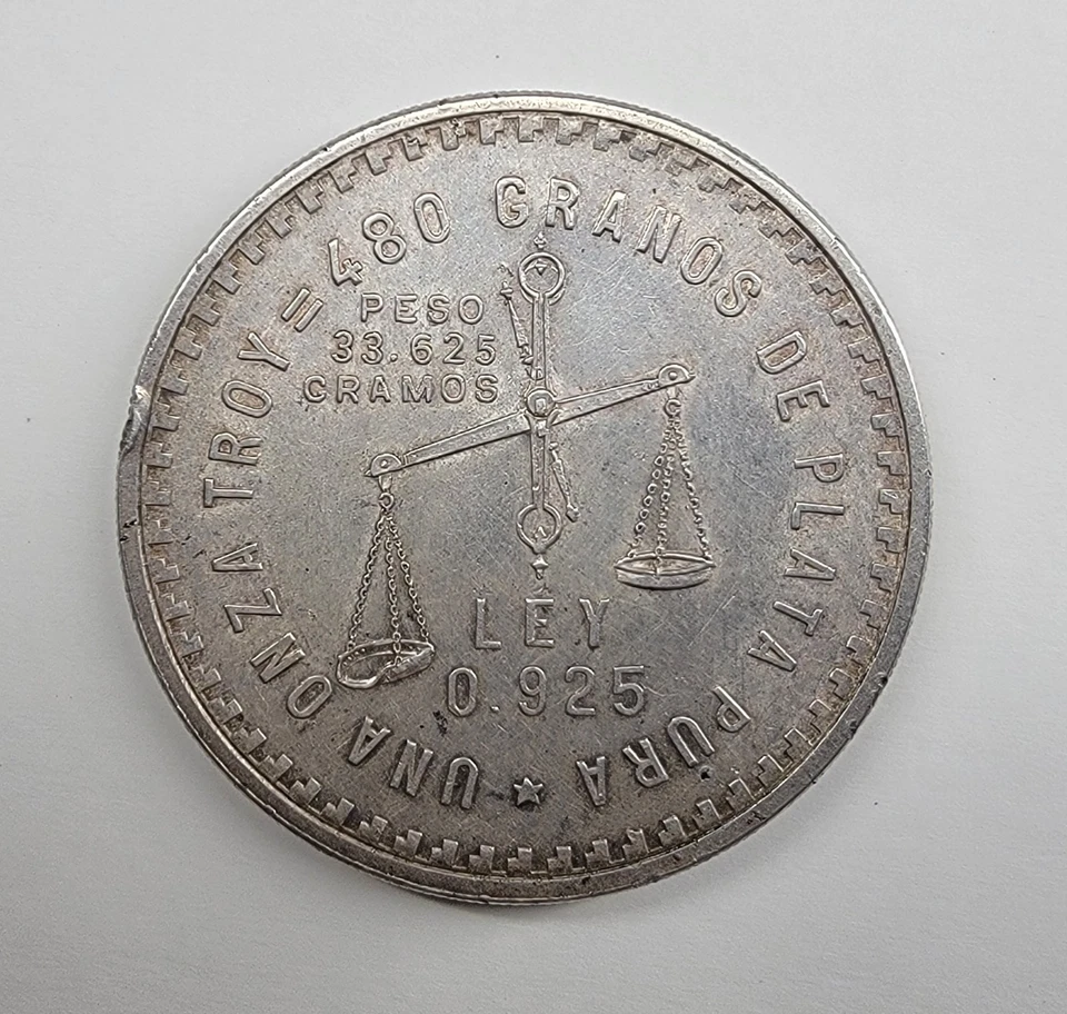 México Una Onza Plata Pura 1949 (Plata .925) Foto 2 de 4
