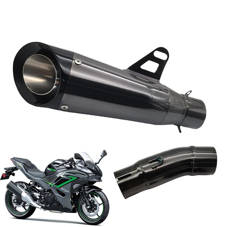 For Kawasaki Ninja300 2013-2018 Exhaust System Muffler Mid Pipe Ninja250 Z250 Foto 3 de 4