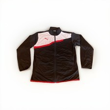Puma Tracksuit Jacket Black Red SZ Medium; Barely Worn EX; Football Casual Gym