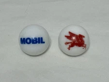 (2) Vintage EXXON MOBIL Gas Motor Oil Promotional Marbles Lot Pegasus