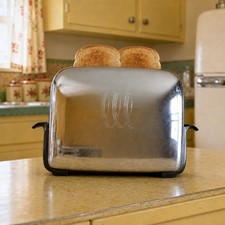 Vintage Toastmaster 1B14 Chrome Automatic Pop Up Toaster Art Deco MCM