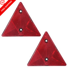 2 Pack Safety Reflector Warning Sign, 6"x6" Slow 6'' x 5.2'', Reflective Red