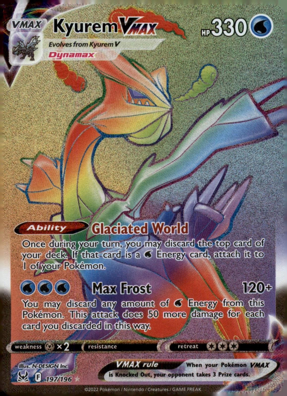 KYUREM VMAX 197/196 LOST ORIGIN HOLO NM