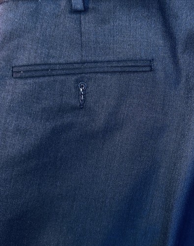 Chaps Ralph Lauren Men’s Navy Blue 100% Wool Dress Pants 38x30 (actual 39x29.5) - Picture 4 of 6