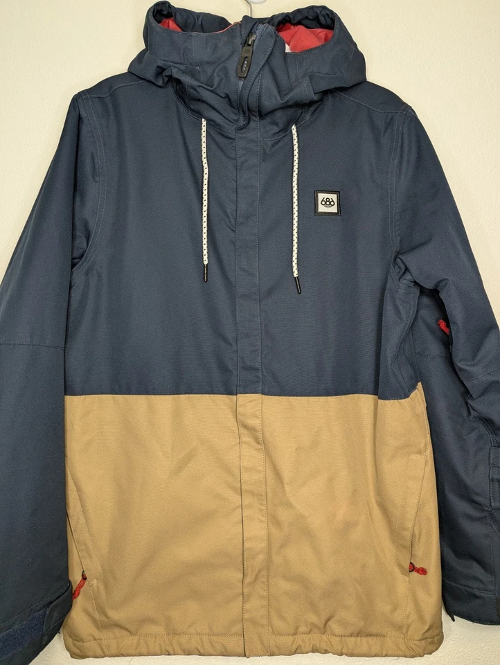 Chaqueta de invierno 686 base aislada para hombre azul marino bloque de color pequeña  Foto 3 de 4