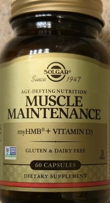 Solgar MUSCLE MAINTENANCE 60 Capsules ( 20 Servings ) BEST BY 08/26