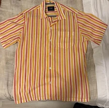 Drakes London Camp Collar Shirt - Large - Mint!