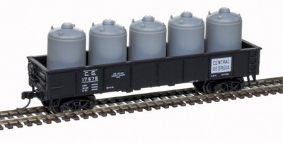 Atlas ~ N Scale ~ 42' Steel Gondola w/Cement Container Load ~ Central of Georgia