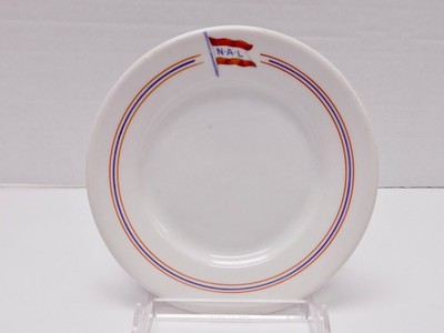 Vintage NAL Norwegian American Line Porcelain Plate Steamship China