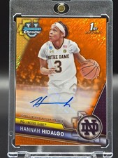 HANNAH HIDALGO 2023-24 Bowman U Chrome 1st Orange Shimmer Auto #'d 6/25!!!