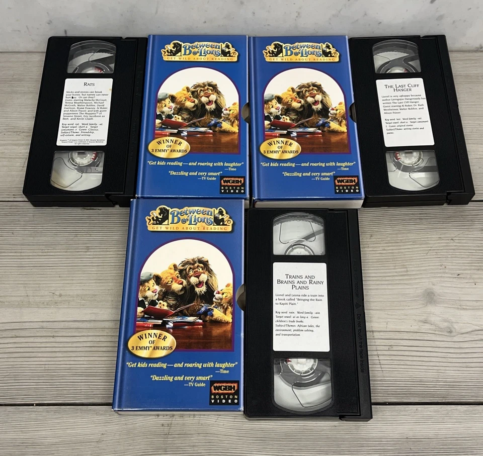 Lot Of 5 Between The Lions, VHS, PBS Kids TV Videos, Educational, Home School Foto 4 de 4