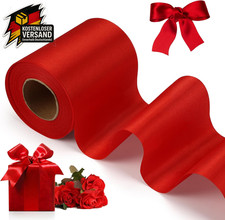 22M Rot Satinband, Geschenkband Rot Breit 10Cm, Schleifenband Geschenkbänder, Sa