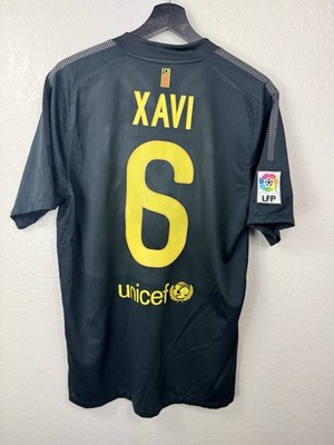 XAVI #6 MENS FC BARCELONA 2011/2012 AWAY SOCCER FOOTBALL JERSEY