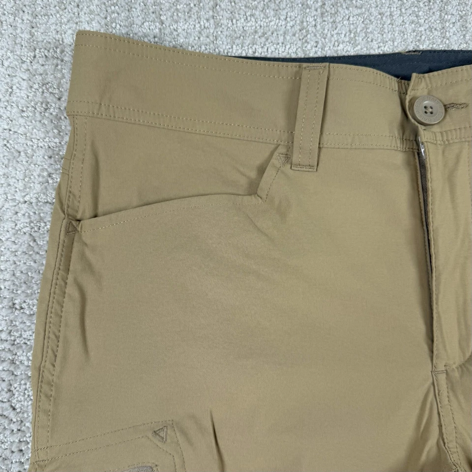 Eddie Bauer Men 33x34 First Ascent Beige Straight Leg Nylon Outdoor Hiking Pants - Image 4 of 4