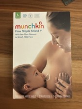 New Munchkin Flow Nipple Shield w/ See-Thru Channel, Size L, 24 mm