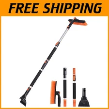 Extendable Snow Brush with Ice Scraper for Car Windshield