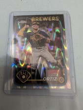 2024 Topps Chrome Update Series Joey Ortiz-Ray Wave Refractor #USC156 Milwaukee