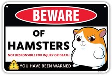 Venicor Hamster Sign Decor - 8 x 12 Inches - Aluminum 8x12 inches, Multicolor