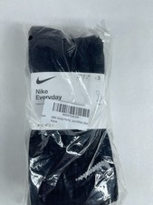 Nike Everyday Cushioned Crew Socks 3-Pack Black Medium Unisex Dri-Fit New