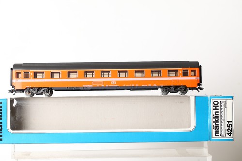 Märklin H0 4151 vagón de tren rápido vagón de pasajeros 1. Kl. el B naranja embalaje original b (347180) | Zustand: Gebraucht