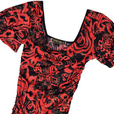 Southpole Dress Women Small Abstract Ruched Short Collection Party Going Out