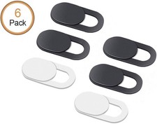 Laptop Webcam Camera Cover Slide, 0.025 inch Ultra-Thin Design - 6 Pack