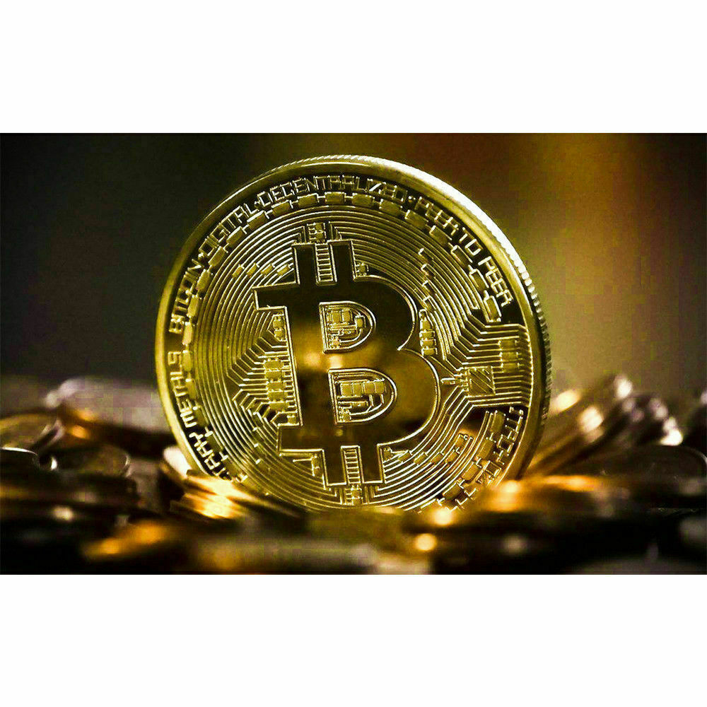 10Pcs Physical Bitcoin Coins Commemorative Collectibles Gold Plated Bit  Coin NEW | eBay