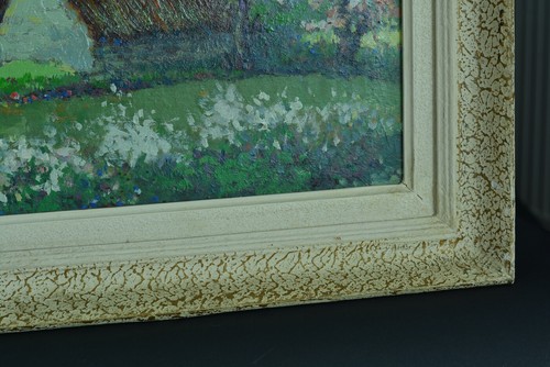 Tableau Ancien école Bretonne Vue de la Rivière d' ETEL animé signé SV H. Moret - Photo 6/10