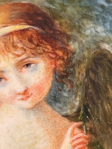 Early 19th Miniature French Realism - Gouache - Angel with Clasped Hands - Picture 13 of 15