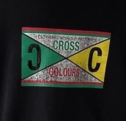 Cross Colours Hip Hop Nation Black Hoodie Sweatshirt Gr. Large RAR Vintage LESEN* - Bild 2 von 10