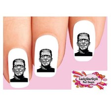 Waterslide Nail Decals Set of 20 - Halloween Frankenstein Monster