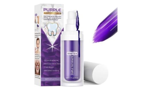 whiten purple toothpaste