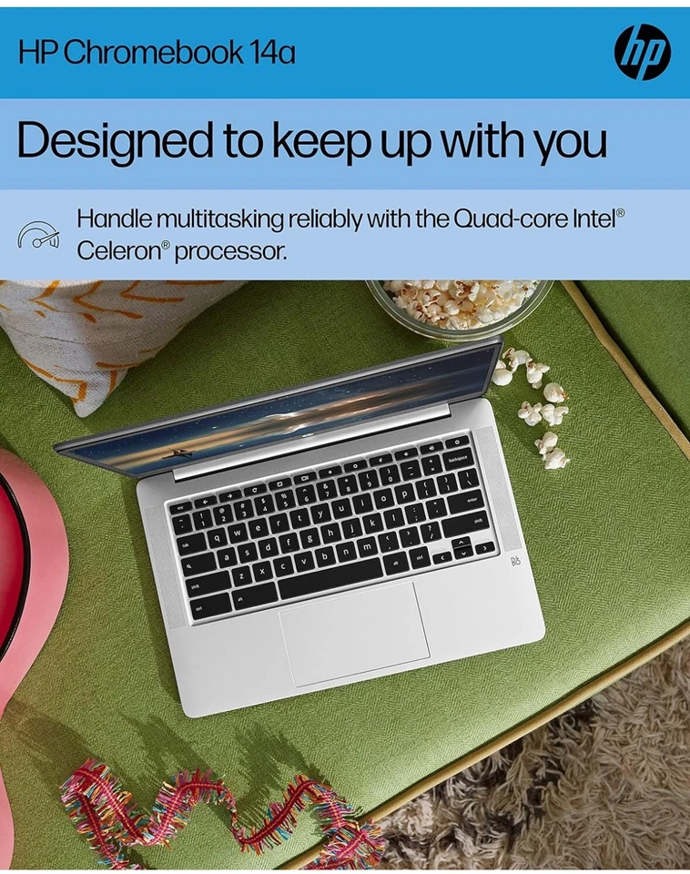 HP Chromebook 14a-na0230nr Intel Celeron N4120 Quad-core (4 Core) 1.10 GHz - 4GB - Image 2 of 4