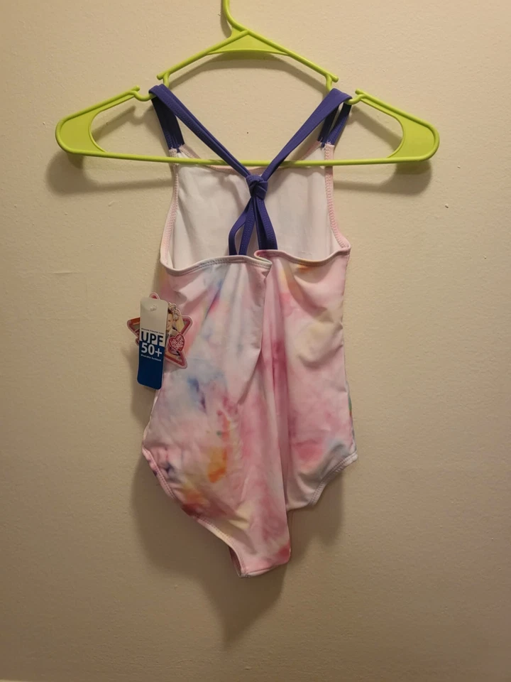 Новый с Ярлыками JoJo Siwa купальник девочек размер 7-8 купание купальник собаки щенок галстук краситель - Изображение 2 из 3