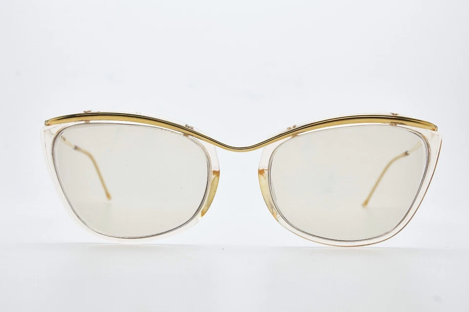 1960s vintage gold filled eyeglasses AMOR 49 gold Cat-Eye frame retro eyeglasses - Image 3 of 4