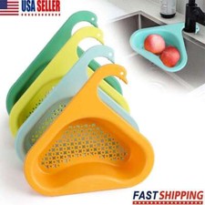 Kitchen Sink Rack Strainer Basket Filter Triangular Drain Fruit Drainer Storage