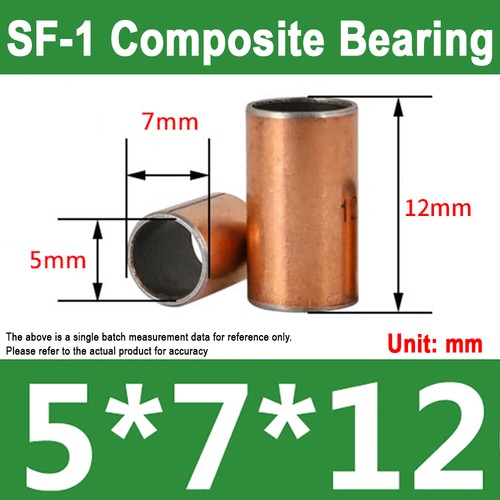 SF-1 ID 3mm to 55mm Self Lubricating Composite Bearing Bushing Sleeve Brand New - Bild 32 von 258